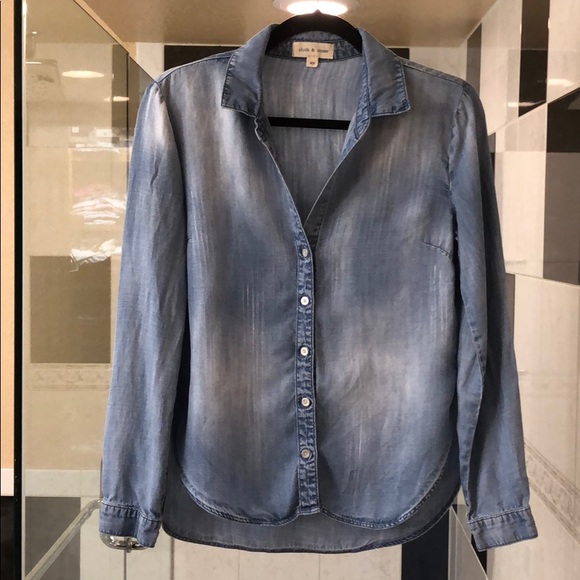 Cloth & Stone Chambray Denim Shirt XS - Picture 2 of 7